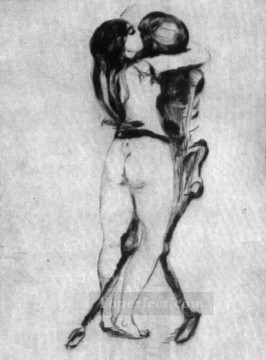 エドヴァルド・ムンク Painting - 少女と死 1894年 エドヴァルド・ムンク